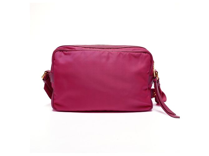 Borsa a spalla in nylon Prada rosa - vista 2