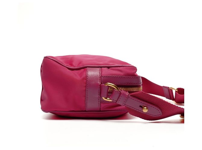 Borsa a spalla in nylon Prada rosa - vista 4