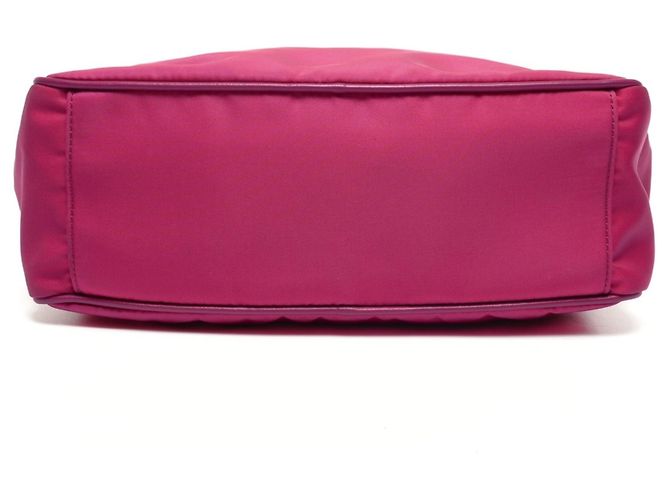 Borsa a spalla in nylon Prada rosa - vista 7