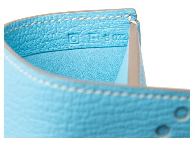 Billetera Bifold Evelyne de Hermès Azul Azul claro - vista 6