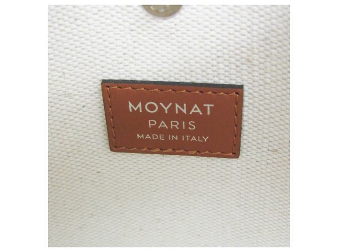 Moynat Damen Leder- und Canvas-Shopper Braun Beige - Ansicht 13