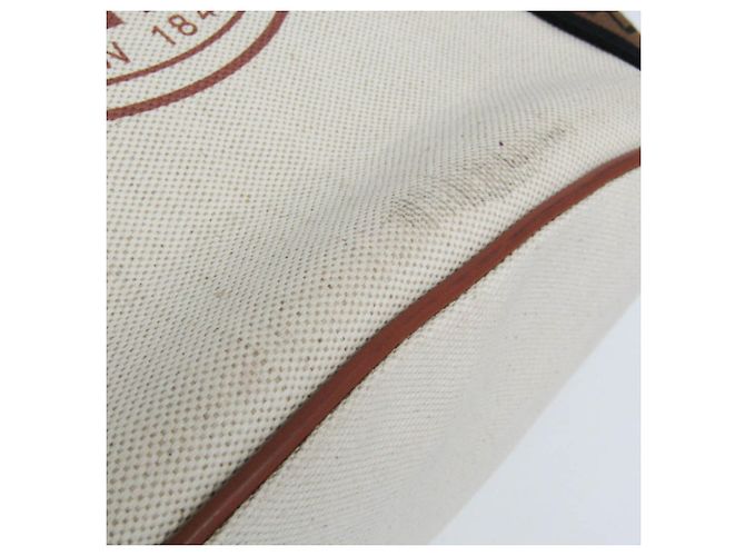 Moynat Damen Leder- und Canvas-Shopper Braun Beige - Ansicht 5