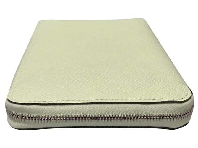 Cartera larga de cuero Epsom Azap con seda Hermès Amarillo - vista 3