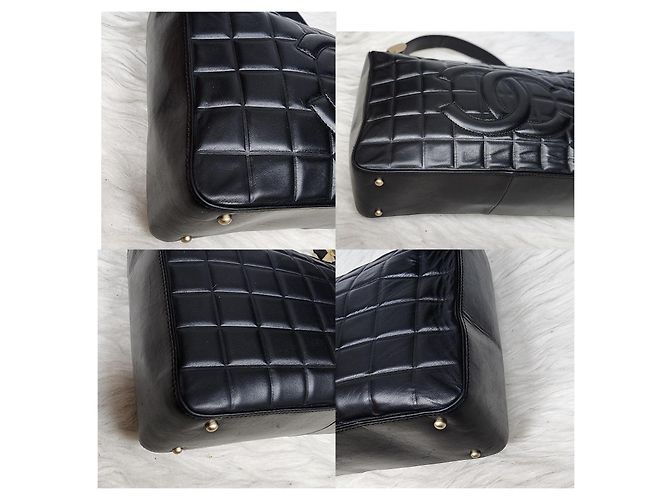 Timeless Borsa Chanel in pelle barra di cioccolato Nero - vista 15