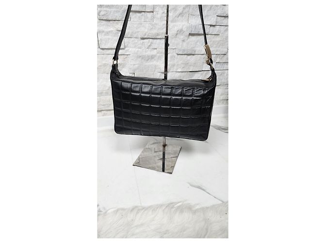 Timeless Borsa Chanel in pelle barra di cioccolato Nero - vista 4