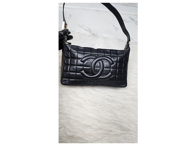 Timeless Borsa Chanel in pelle barra di cioccolato Nero - vista 7