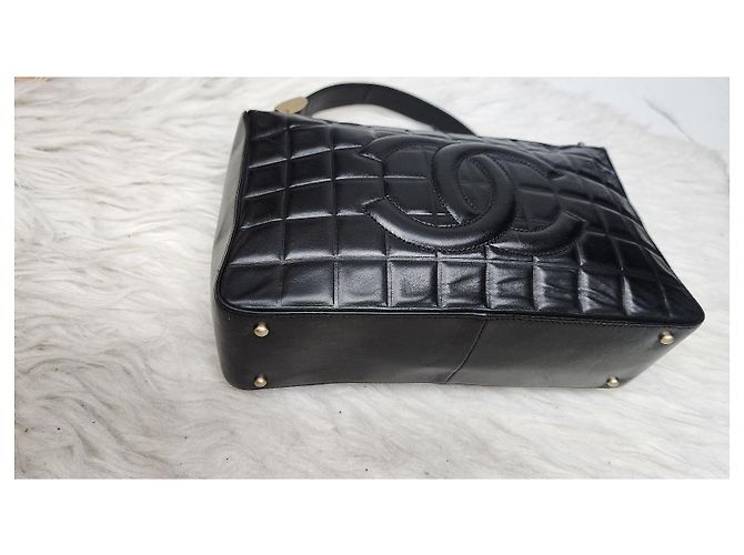 Timeless Borsa Chanel in pelle barra di cioccolato Nero - vista 9