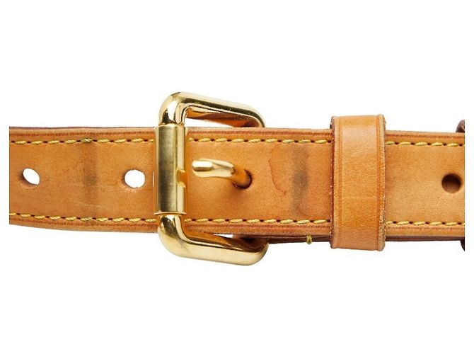 Cinghia a spalla in pelle beige Louis Vuitton - vista 4