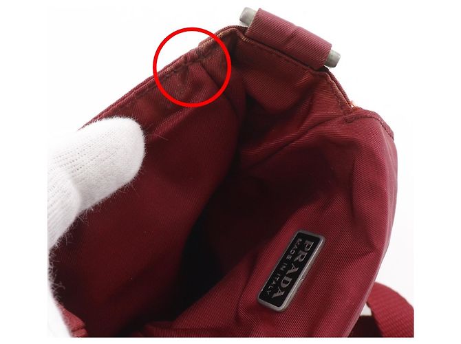 Marsupio a due vie Prada con tracolla Rosso - vista 7