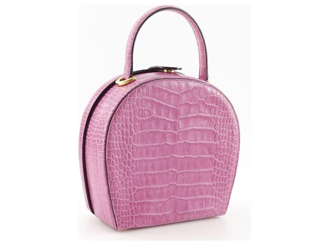 Céline Borsa a mano in pelle goffrata rosa Celine - vista 3