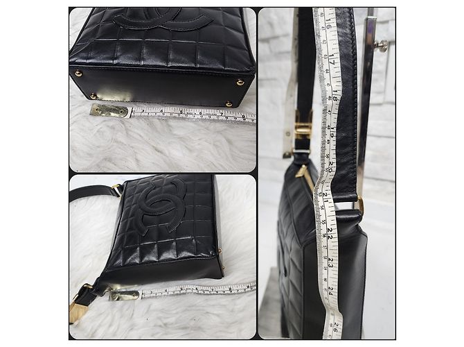 Borsa Chanel Chocolat bar molto rara Nero - vista 15