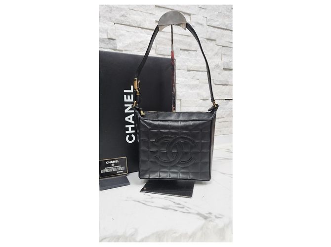 Borsa Chanel Chocolat bar molto rara Nero - vista 3