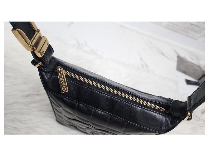 Borsa Chanel Chocolat bar molto rara Nero - vista 7