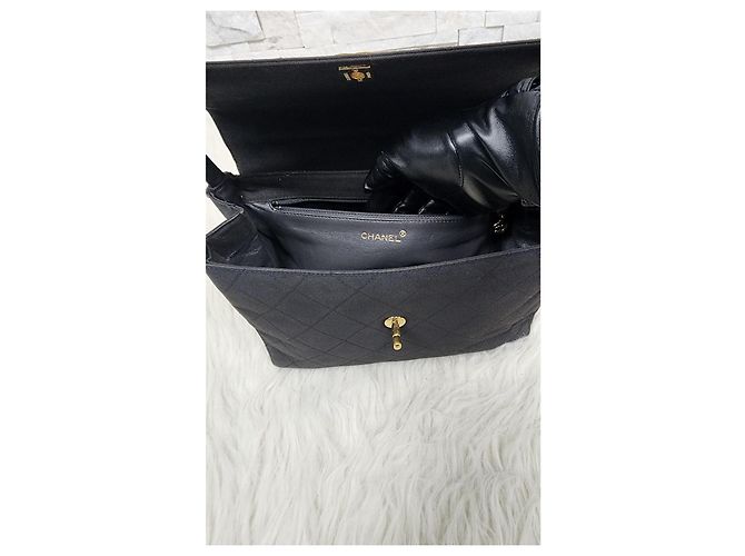 Timeless Einzigartige Chanel Kelly Tasche gesteppte grau - Vintage Anthrazitgrau - Ansicht 13