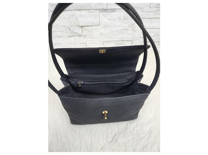 Timeless Einzigartige Chanel Kelly Tasche gesteppte grau - Vintage Anthrazitgrau - Ansicht 14