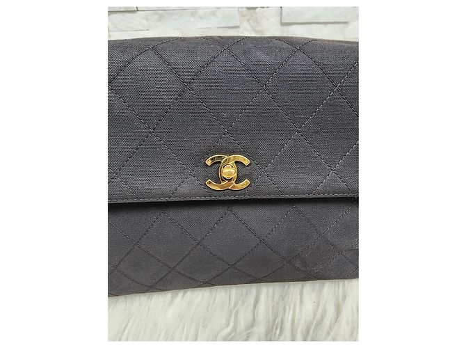 Timeless Einzigartige Chanel Kelly Tasche gesteppte grau - Vintage Anthrazitgrau - Ansicht 8