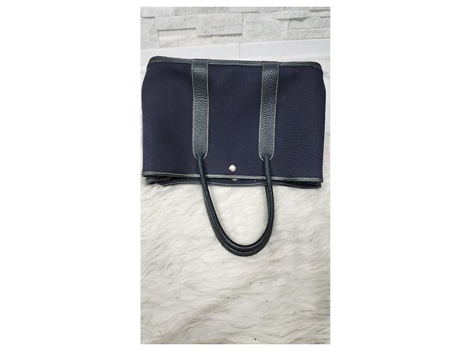 Borsa Tote in Pelle Garden Party di Hermès Blu navy - vista 13