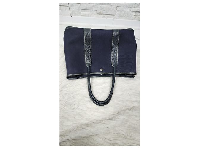 Borsa Tote in Pelle Garden Party di Hermès Blu navy - vista 14