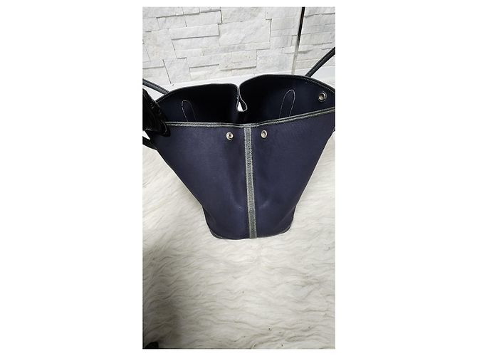 Borsa Tote in Pelle Garden Party di Hermès Blu navy - vista 5