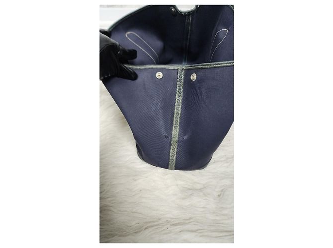 Borsa Tote in Pelle Garden Party di Hermès Blu navy - vista 6