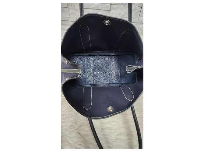 Borsa Tote in Pelle Garden Party di Hermès Blu navy - vista 7