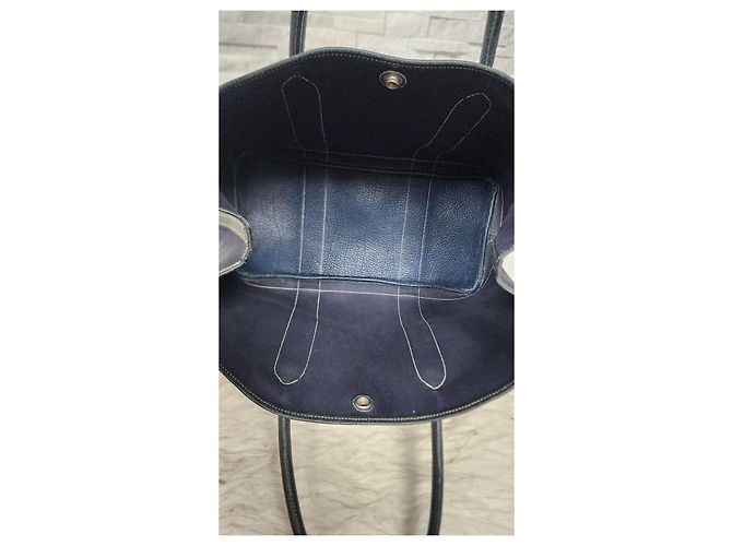 Borsa Tote in Pelle Garden Party di Hermès Blu navy - vista 8