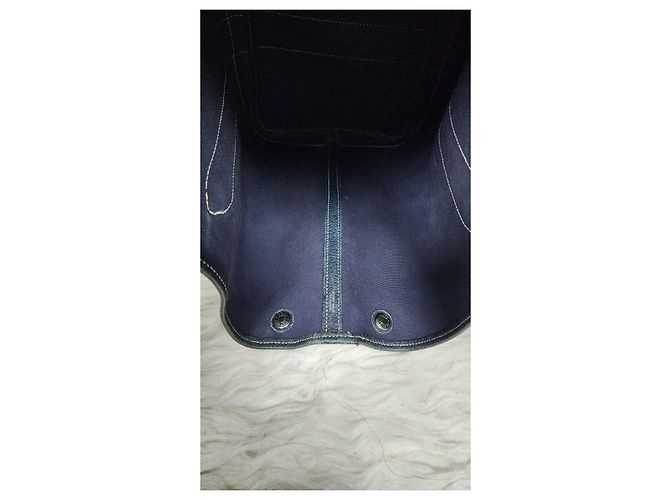 Borsa Tote in Pelle Garden Party di Hermès Blu navy - vista 9