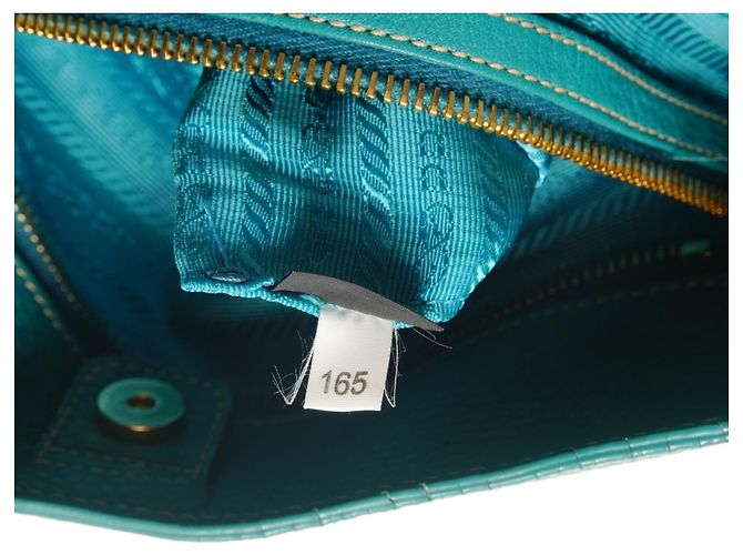 Prada Ein-Schulter Tote Bag Grün - Ansicht 10
