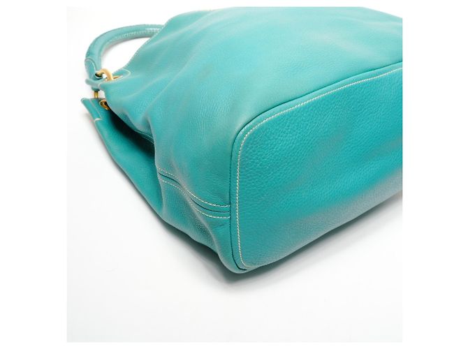 Prada Ein-Schulter Tote Bag Grün - Ansicht 5