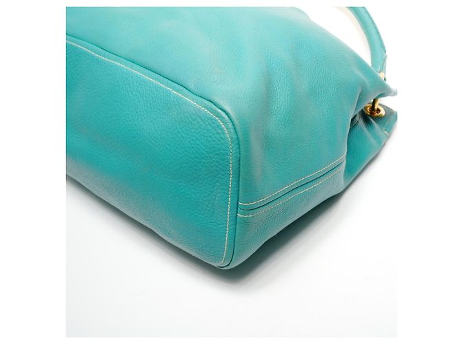 Prada Ein-Schulter Tote Bag Grün - Ansicht 6