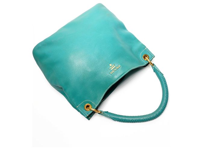 Prada Ein-Schulter Tote Bag Grün - Ansicht 8
