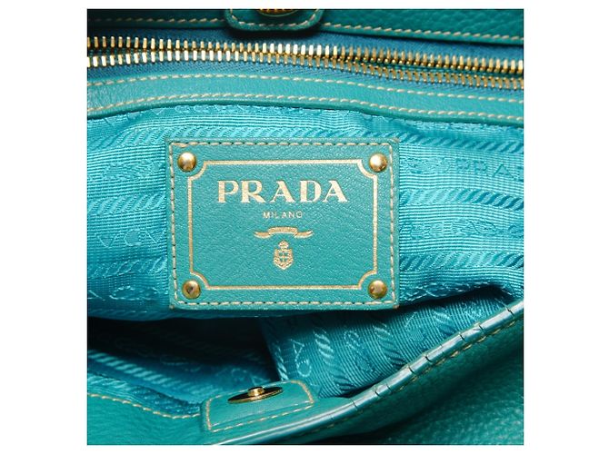 Prada Ein-Schulter Tote Bag Grün - Ansicht 9