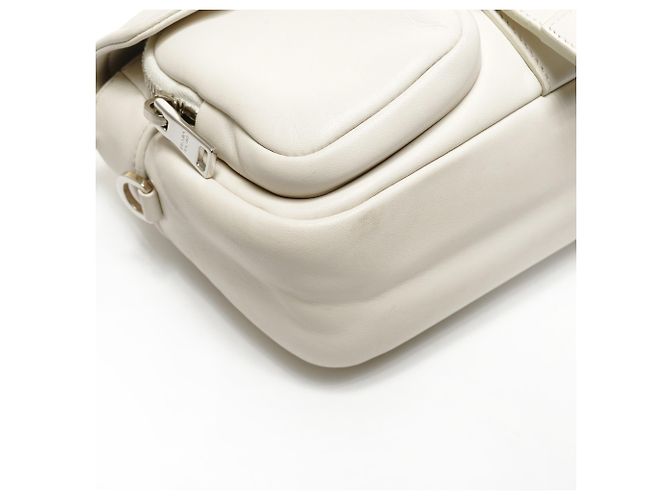 Borsa a Spalla in Pelle Nappa Prada Bianco - vista 5