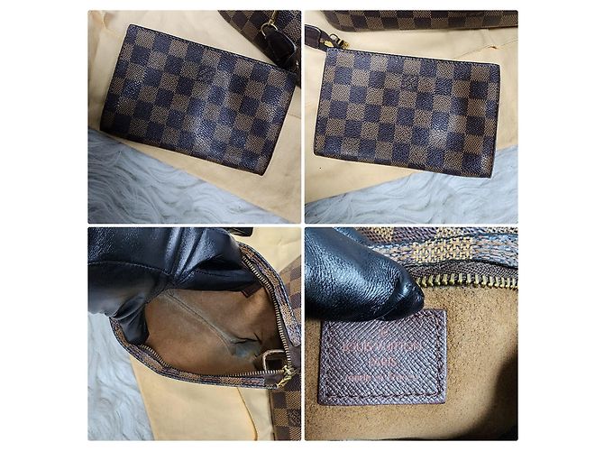 Borsa Louis Vuitton Neverfull Damier Ebene - vista 14