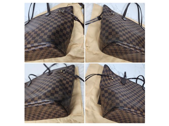 Borsa Louis Vuitton Neverfull Damier Ebene - vista 15