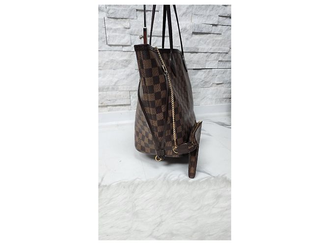 Borsa Louis Vuitton Neverfull Damier Ebene - vista 2