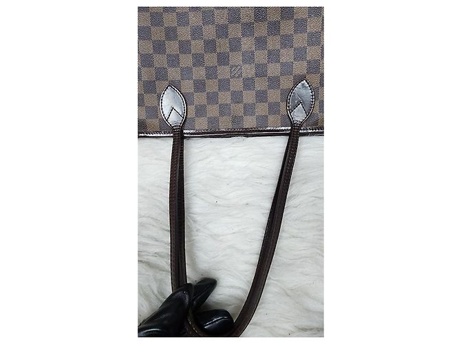 Borsa Louis Vuitton Neverfull Damier Ebene - vista 7