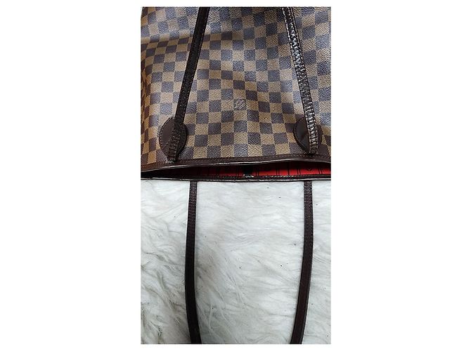 Borsa Louis Vuitton Neverfull Damier Ebene - vista 9