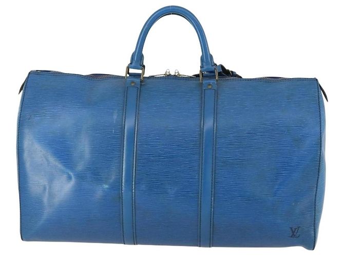 Louis Vuitton Keepall Epi Leather 50 Blu - vista 2