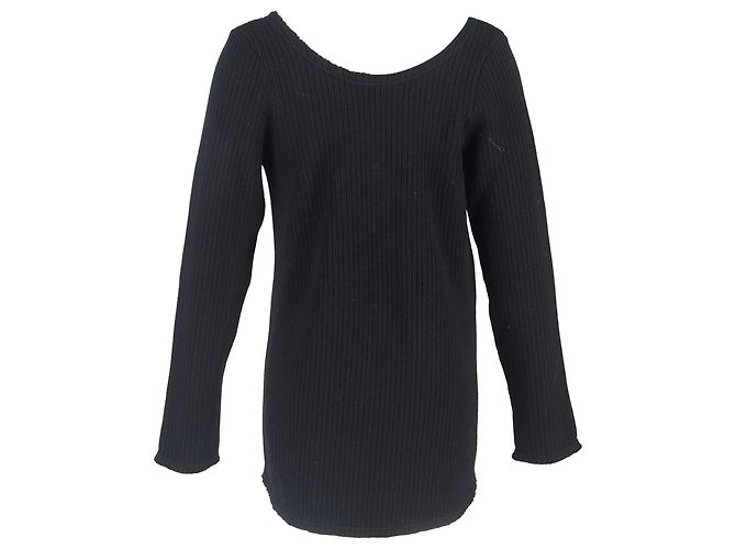 Marni Strickjacke aus schwarzer Wolle mit Banddetails - Ansicht 3