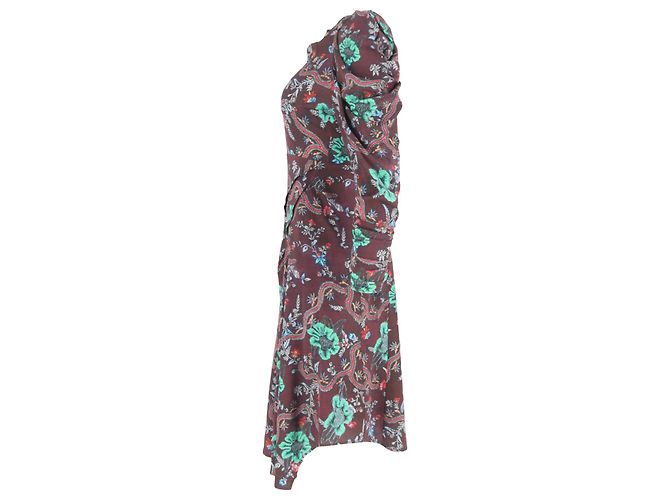 Vestido Midi Isabel Marant en Seda con Estampado Floral - vista 2