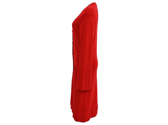 Timeless Roter Cashmere-Cardigan mit Knöpfen von Chanel - Ansicht 2