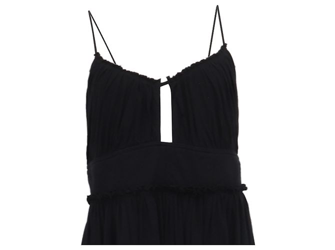 Vestido midi de algodón negro Freya con cortes acentuados de Ulla Johnson - vista 2
