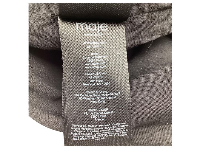 Maje Mono ancho de tweed adornado en algodón negro - vista 6