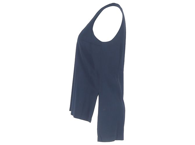 Blusa con spacco laterale Theory in poliestere blu - vista 2