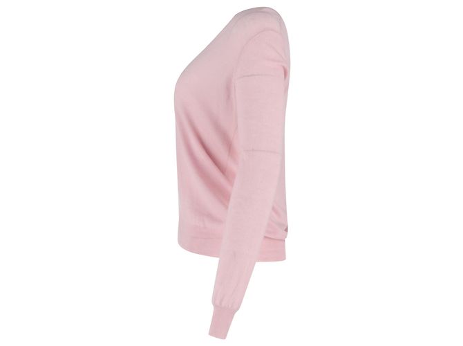 Joseph V-Ausschnitt Pullover aus rosa Wolle Braun Pink - Ansicht 2
