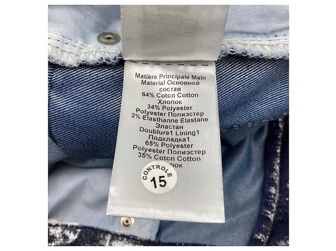 Jeans a gamba larga a vita alta in cotone argento Isabel Marant Étoile Metallico - vista 5