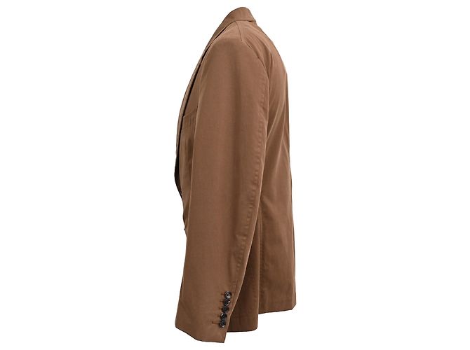 Giacca da abito Tom Ford in cotone marrone Rosso - vista 2