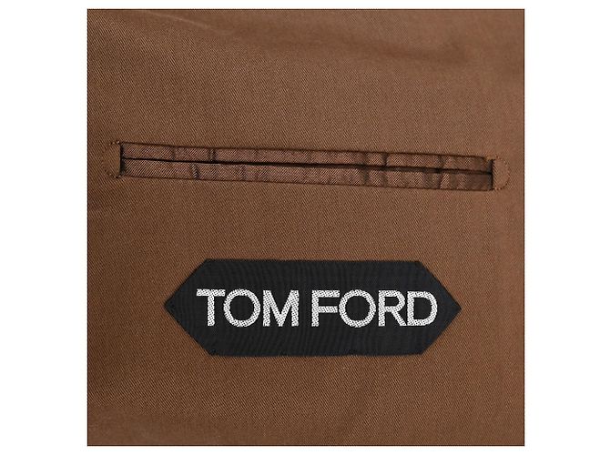 Giacca da abito Tom Ford in cotone marrone Rosso - vista 4