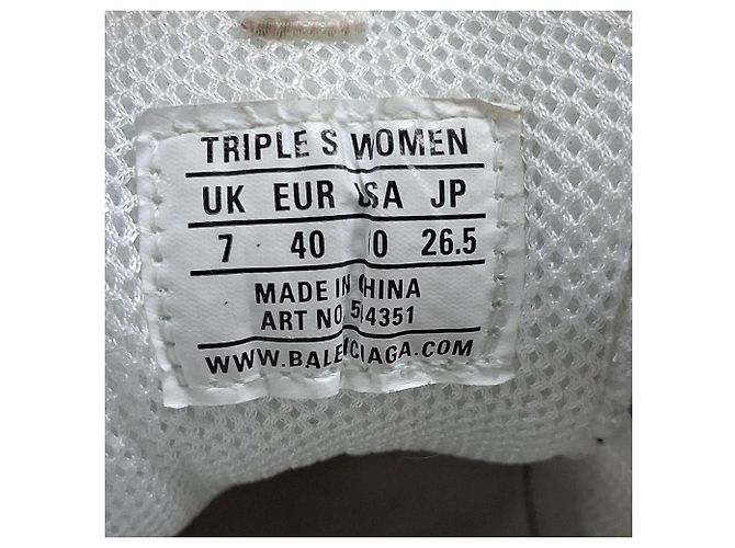 Everyday Baskets Balenciaga Triple S à semelle transparente en polyester blanc - vue 10